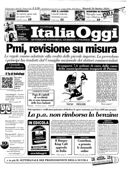 Italia oggi : quotidiano di economia finanza e politica